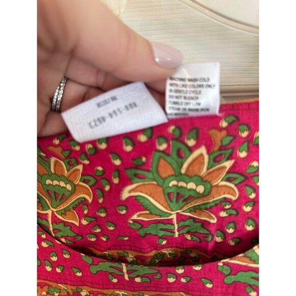 The Vermont Country Store Red Floral Ankle Length Cotton Muumuu Plus Size 3X - Picture 5 of 10